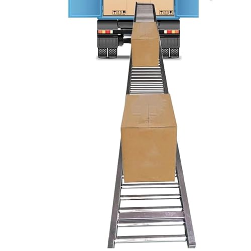 LVLDAWA Schwerkraftförderer Rollenförderer Ohne Antrieb Rahmen Aus Verzinktem Stahl Mit 2,5 Cm Durchmesser Für Lagerhallen Und Fabriken(0.3x3m) von LVLDAWA
