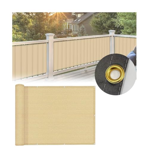 LVLDAWA Sichtschutzzaun Für Balkone UV-Schutz Für Den Außenbereich, Maschendrahtzaun wasserdichte Geländerabdeckung Für Terrasse Und Pooldeck von LVLDAWA