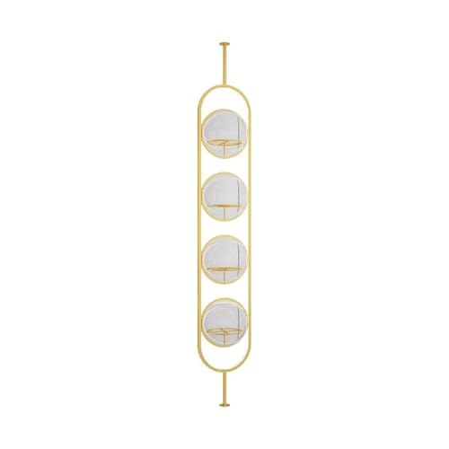 LVLDAWA Tortenständer, Dessertständer Wandmontierter Metall-Tortenständer Runder Dessert-Cupcake-Halter Mit Transparentem Deckel Für Dessertläden(Gold,A-4 Rows) von LVLDAWA