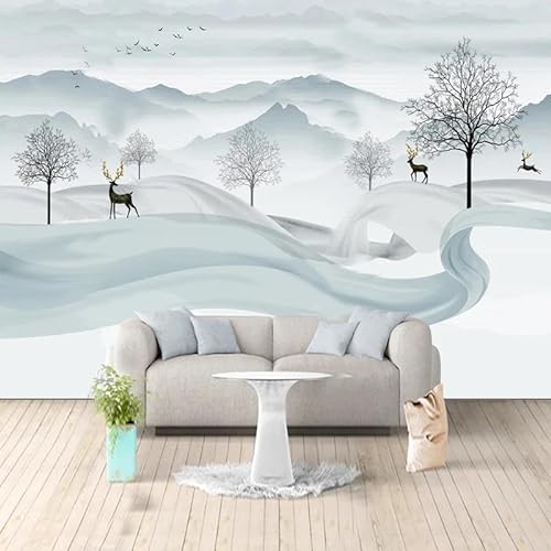 LVPASA 3D minimalistische Tapete Wandbild Zuhause Schlafzimmer Wohnzimmer Sofa Hintergrund Wand PVC (selbstklebend) von LVPASA