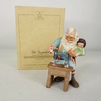 stempel Goldkrone Sammlerstück Santa The Toymaker Feine Porzellan Figur 1988 von LVPinkPeacock