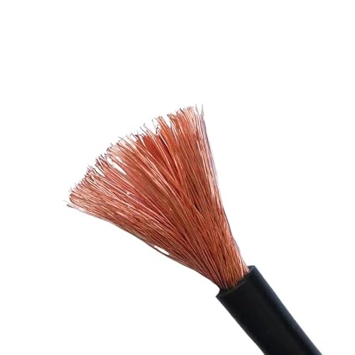 1/2/5m Single-Core PVC-ummanteltes flexibles Kabel RV0.3/0.5/0.75/1.0/1.5/2.5/4MM elektronisches Kabel 22 20 13 11 9 5 3AWG Signal-Verlängerungskabel(Noir,9 AWG 1meter) von LVSELINGI
