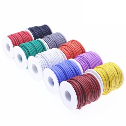 10 m Silikonkabel 8 9 10 11 12 13 14 15 16 17 18 20 22AWG hochtemperaturbeständiger weicher Silikondraht(20 AWG 0.5mm) von LVSELINGI