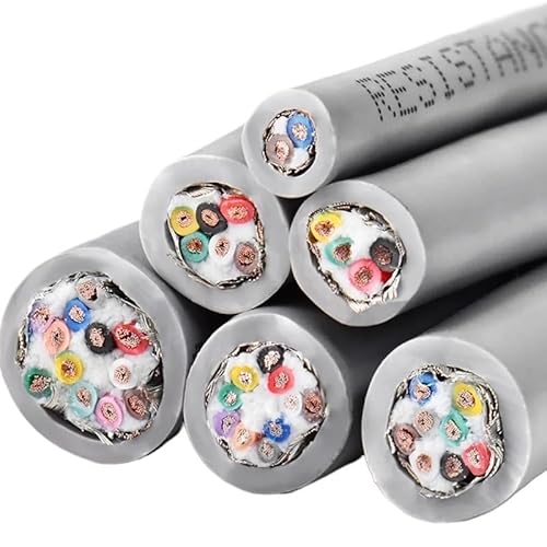 100 m hochflexibles CNC-Twisted-Pair-geschirmtes Kabel 2/4/6/8/10/12-adrig 26 24 22 20 18 17AWG TRVVPS Ölbeständiges und biegefestes Kabel(22 AWG 0.3MM,4 Cores) von LVSELINGI