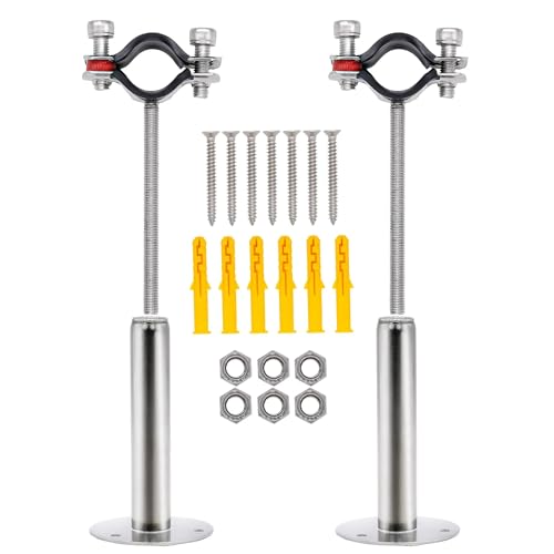 2 STÜCKE 100-200mm Verstellbare Stange Fit 15-108mm Rohrhalterung Klemmring Aufhänger Stützclip Mit Schrauben Wandhalterung(38-40mm) von LVSELINGI