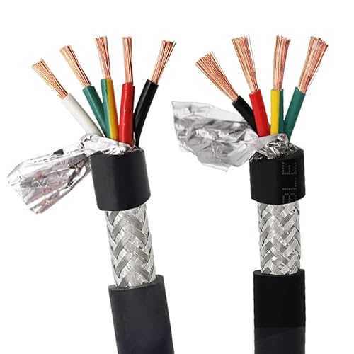 4/5-adriges 12-26AWG Abgeschirmtes Kabel Anti-Interferenz reines Kupfer RVVP abgeschirmtes Kabel Steuerkabel 1 Meter Signalkabel(22 AWG,4 cores) von LVSELINGI