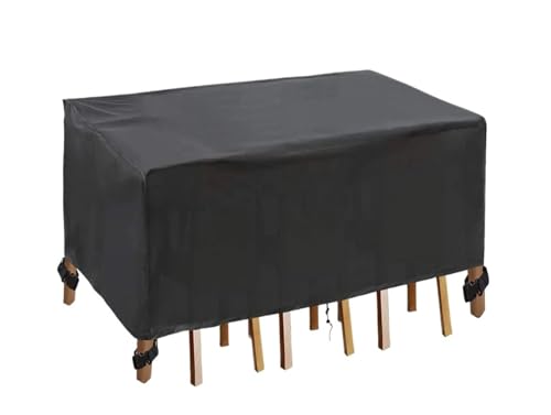 420D strapazierfähige, wasserdichte Abdeckung for Terrassenmöbel, rechteckig, for Garten, Regen und Schnee, for den Außenbereich, for Sofa, Tisch und Stuhl, winddicht, UV-beständig(205x104x71cm) von LVSELINGI