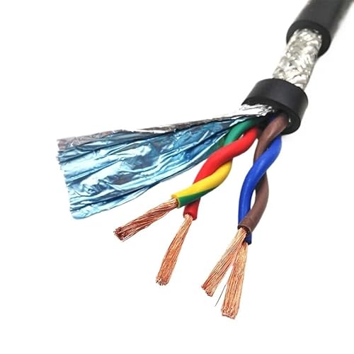 5 m 485 Twisted-Pair-geschirmtes Kabel 14–20 AWG 2–10-adriges PVC-Reinkupfer-Kommunikationssignal-Soft-Steuerkabel(4cores 16 AWG 1.5MM) von LVSELINGI