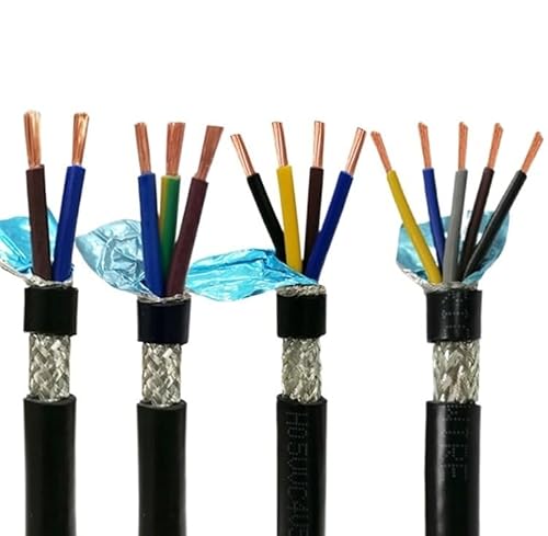 5 m geschirmtes flexibles Kabel nach europäischem Standard H05VVC4V5-K 2-5-adriges Übertragungssignalkabel for Automatisierungsgeräte(17 AWG 1.0mm2,2 cores) von LVSELINGI