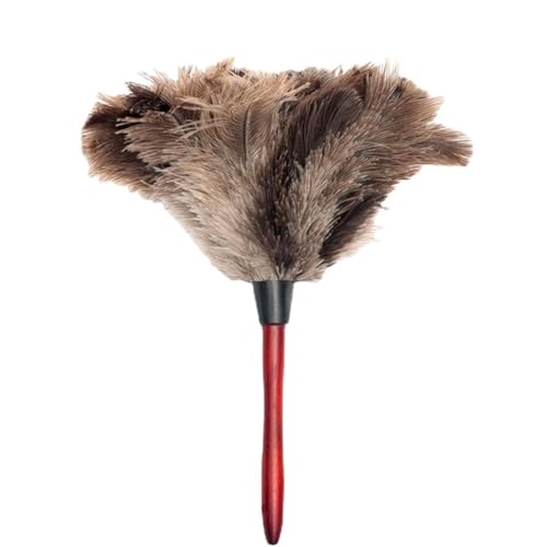 70 cm/27 Zoll Straußenfeder Staubwedel Auto Staub reinigen Pinsel Haushalt Holzgriff Haus Reinigungswerkzeuge(L-65-70cm-red pole) von LVSELINGI