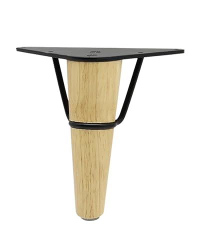 LVSELINGI 4 Stück Massivholz-Tischbeine for Möbelfüße, 15/18 cm, nordischer TV-Schrank, Couchtisch, Bett, Sofa, Beine, Hardware-Ersatzbein Cheerfully (Color : Wood-15CM-4PCS) von LVSELINGI