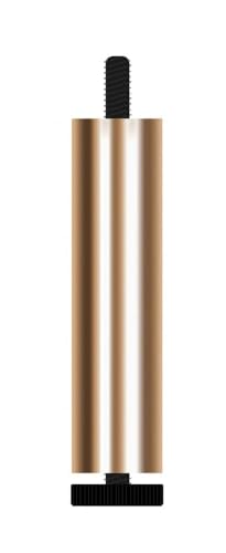 LVSELINGI 4 Stück Möbelbeine aus Metall, 6–30 cm, Schwarze Aluminiumlegierung, verstellbare Beine for Waschmaschine, Schrank, TV-Ständer, Sofa, Ersatzfüße Cheerfully (Color : 4pcs-Gold-10cm) von LVSELINGI