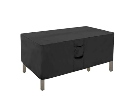 LVSELINGI 60 Größen Strapazierfähige Gartenmöbel-Abdeckung for Sofa, Tisch, Stuhl, Terrasse, wasserdicht, Winddicht, UV-beständig, gegen Regen und Schnee(Noir,308x138x89cm) von LVSELINGI