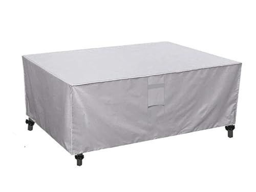 LVSELINGI 60 Größen Strapazierfähige Gartenmöbel-Abdeckung for Sofa, Tisch, Stuhl, Terrasse, wasserdicht, Winddicht, UV-beständig, gegen Regen und Schnee(Silver,230x165x80cm) von LVSELINGI