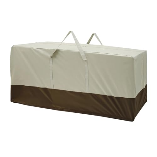 LVSELINGI Gartenmöbel-Abdeckungen mit Reißverschluss, 420D PU, wasserdicht, Regen, Schnee, Staub, Winddicht, UV-Schutz, Garten, Terrasse, Kissen, Sofa, Aufbewahrungstasche(2Pcs) von LVSELINGI