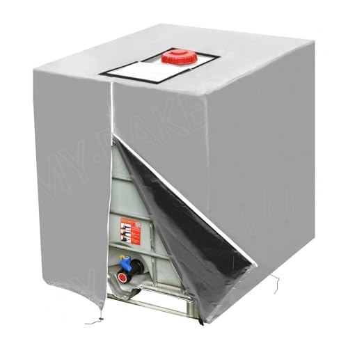 LVSELINGI IBC-Wassertankabdeckung for 275 Gallonen Tote Cover Algenvermeidung IBC-Abdeckung IBC-Tankarmaturen(Zipper Silver) von LVSELINGI