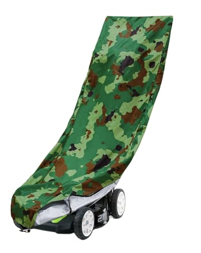 LVSELINGI Rasenmäher-Regenschutz, Staubschutz, Unkrautfresser-Abdeckung, Oxford, wasserdicht, UV-Schutz, universelle Passform mit Kordelzug und Winddicht(Camouflage) von LVSELINGI