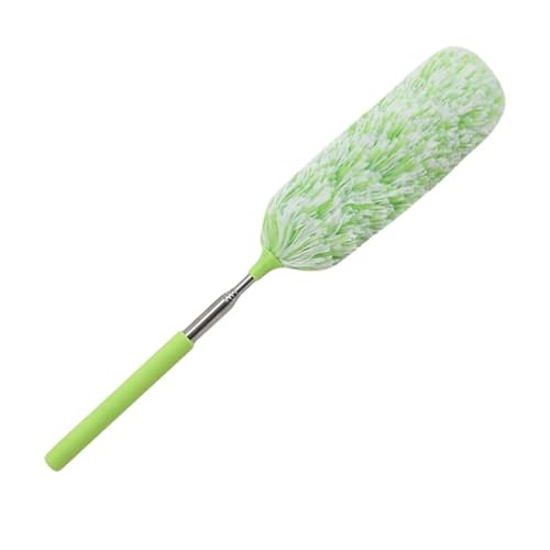 Mikrofaser-Staubbürste, ausziehbarer Handstaubentfernungsreiniger, Anti-Staubbürste, for Zuhause, Klimaanlage, Feder, Auto, Möbelreinigung(Green White) von LVSELINGI