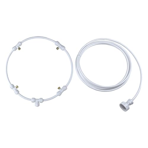 Nebel-Ventilator-Ring-Kit, Wassersprüher, Garten-Nebel-Kühlsystem, Maschine, tragbarer Lüfterring for Terrassengewächshäuser(White) von LVSELINGI
