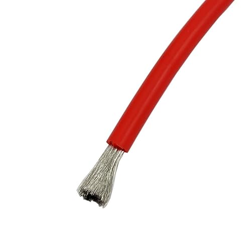 Rot 1 5 10 20M Hitzebeständiges weiches Silikonkabel 6 8 10 12 14 16 18 20 22 24 26 28AWG Kupferkabel for Autobatterie-Wechselrichter-USV(20m,28 AWG) von LVSELINGI