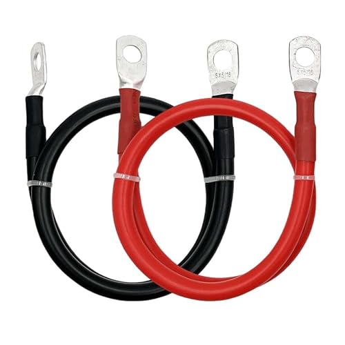 Rot und schwarz Solarbatteriekabel 8 6 4 2 0 AWG Stromverlängerungskabel Verzinntes Kupfer Automotive-Anschlusskabel 20CM 30CM 50CM 100CM(50CM,4 AWG) von LVSELINGI