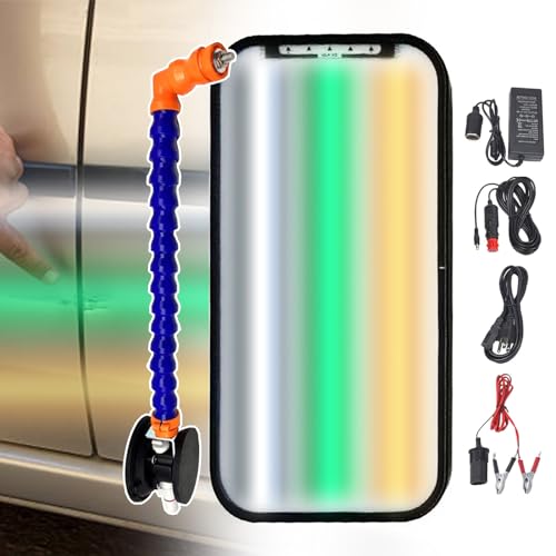 LED-Reflektorlampe für Dellen ohne Lackierung, Werkzeug zur Dellenentfernung ohne Lackierung mit 40 cm verstellbarem Mehrzweckständer und LED-Streifenlinientafel für die Prüfung von Dellen an der Ka von LVSEWOA