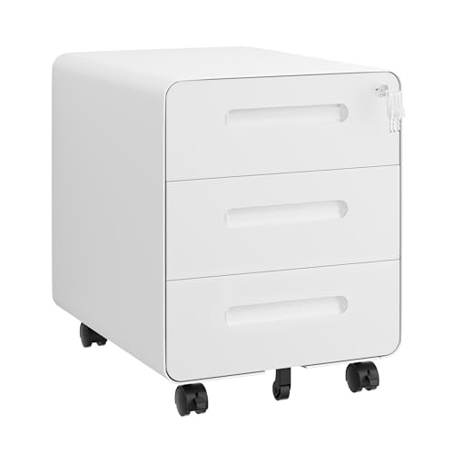 LVSTEEL Rollcontainer mit 3 Schubladen, Weiß, OFC033W01 LVSTEEL Rollcontainer mit 3 Schubladen, Weiß, OFC033W01 von LVSTEEL