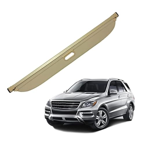 LVTFCO Auto Laderaumabdeckung Kofferraumabdeckung Rollo für Mercedes Benz ML W166 ML320 ML350 ML400 500 2012-2017, Ausziehbar Kofferraumabdeckung Schutz Privatsphäre Auto Laderaumabdeckung Zubehör von LVTFCO