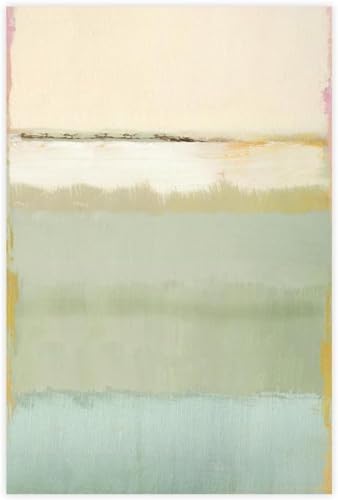 LVTFCO Berühmte Mark Rothko-Poster „Weiß, Rosa, Grün“, Gemälde von Mark Rothko, Leinwand-Wandkunst, Mark Rothko-Drucke für Heimbilddekoration, 40 x 60 cm x 1, ohne Rahmen von LVTFCO