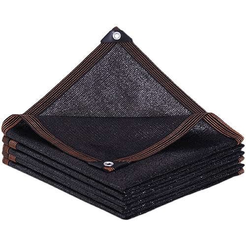 LVTFCO Schwarzes Schattennetz HDPE-Beschattungsmarkise mit Ösen Rechteckiges Schattennetz Verschleißfest Atmungsaktiv Verschlüsselung Verdickung Blumen Pflanzen (Color : A, Size : 1.5x3.5m/4.92x11.4 von LVTFCO