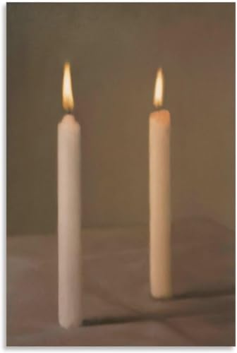 LVTFCO Zwei Kerzen von Gerhard Richter, Wandkunst, Gerhard Richter-Poster, Retro-Leinwandgemälde, Gerhard Richter-Drucke für Zuhause, Bilddekoration, 50 x 70 cm, ohne Rahmen von LVTFCO