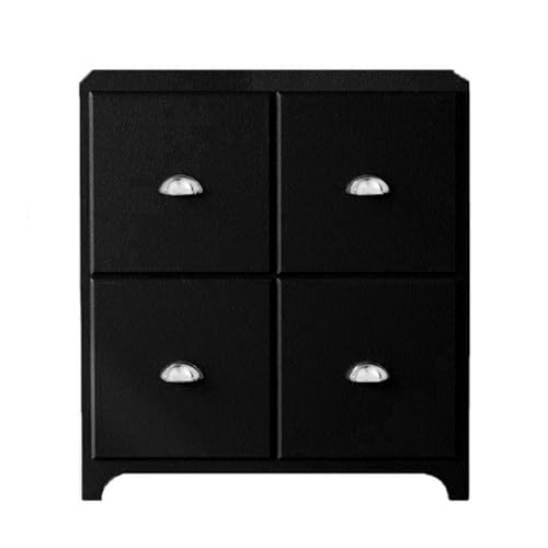 Kommode Retro Wohnzimmer Schublade Schrank Nachttisch Aufbewahrung Schlafzimmer Möbel (Noir) von LVUNZJCA
