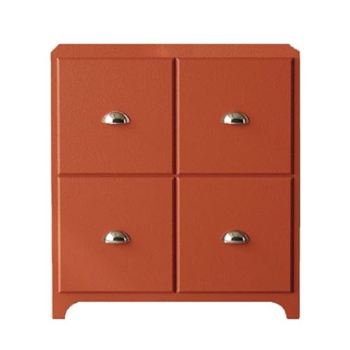 Kommode Retro Wohnzimmer Schublade Schrank Nachttisch Aufbewahrung Schlafzimmer Möbel (rot) von LVUNZJCA