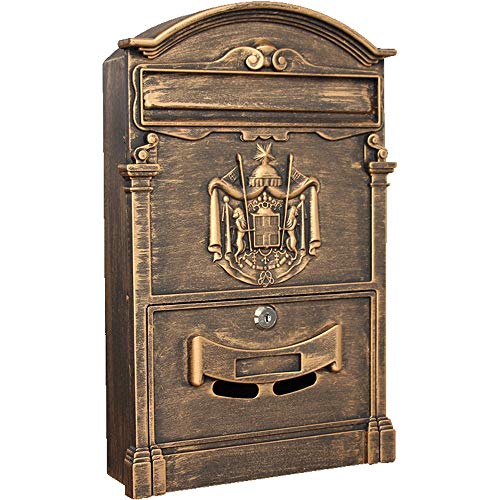 LVUNZJCA Briefkasten Villa Letterbox Wasserdicht Breitwand Postbox Suggestion Box kreativ Retro Mailbox Postkasten von LVUNZJCA
