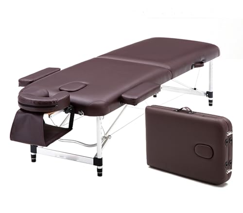 LVUNZJCA Klappbares Massagebett, tragbarer Massagetisch mit höhenverstellbarer Armlehne, professioneller Spa-Massagetisch von LVUNZJCA