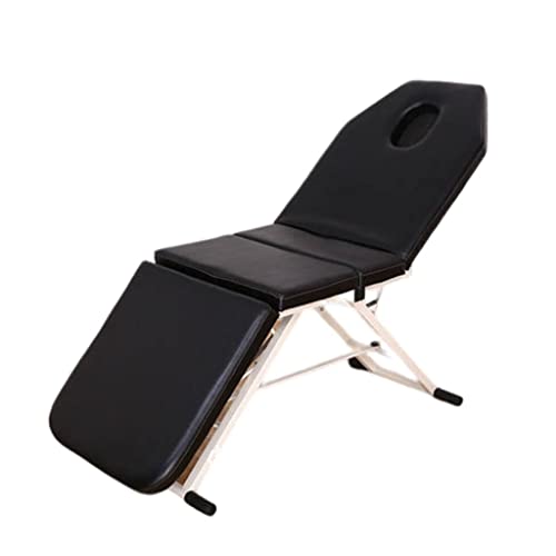 LVUNZJCA Salon Tattoo Chair Bed, klappbarer Massagetisch mit Verstellbarer Rückenlehne im Breathing Counterbore Design, für die Spa Salon Clinic von LVUNZJCA