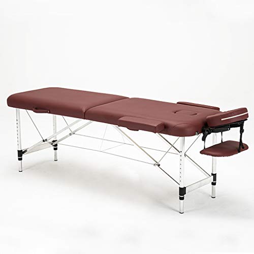 LVUNZJCA Salontische, Massagebett, Beauty-Tisch, Couch, Breite: 59,9 cm, professionelle 2-teilige tragbare Betten mit Aluminiumfüßen aus Schaumstoff von LVUNZJCA