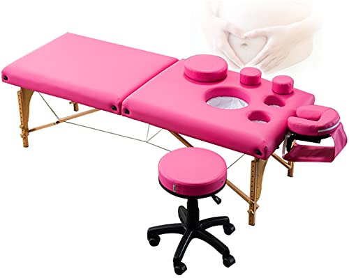 LVUNZJCA Spa-Massageliegen, klappbares Prolaktin-Massagebett mit Brustloch, höhenverstellbares Schönheitsbett, für Familiensalon-Akupunktur von LVUNZJCA
