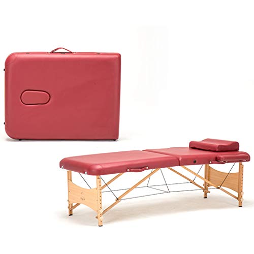 LVUNZJCA Spa-Tische, Massage-Schönheitssalon-Tisch, Bett mit Abnehmbarer Kopfstütze und seitlichen Armlehnen, tragbare, zusammenklappbare Tattoo-Spa-Therapie-Couch von LVUNZJCA