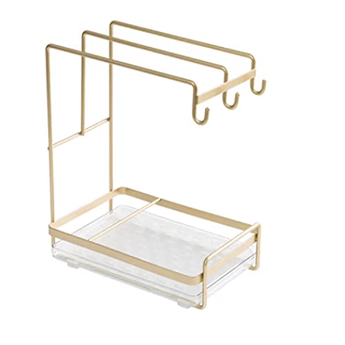 LVUNZJCA Spülbecken Organizer RAG Rack Küchenspüle Rack Haushalte Arbeitsplatte Wandhängeschüsselschale Rack für Küchenarbeitsplatte(Weiß) von LVUNZJCA