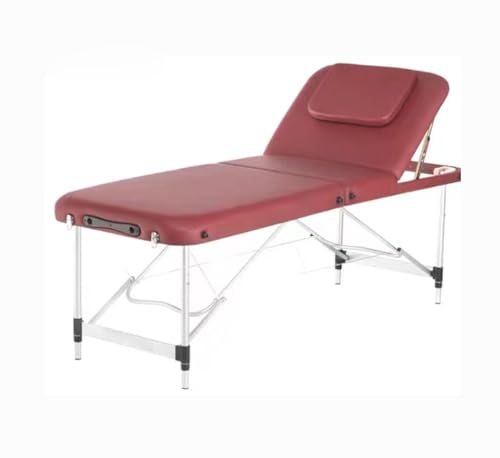 LVUNZJCA Tragbare Massageliege, 3-Fach klappbar, höhenverstellbares Massagebett aus Aluminium mit Kopfstütze, Tragetasche, professionelle Massageliegen von LVUNZJCA
