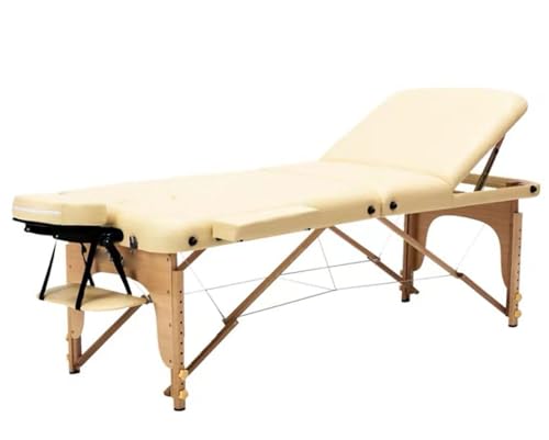 LVUNZJCA Tragbares Massagebett, 3-Fach faltbar, Möbel für Schönheitssalon, Spa-Bett, Höhenverstellung mit Tragetasche und Zubehör von LVUNZJCA