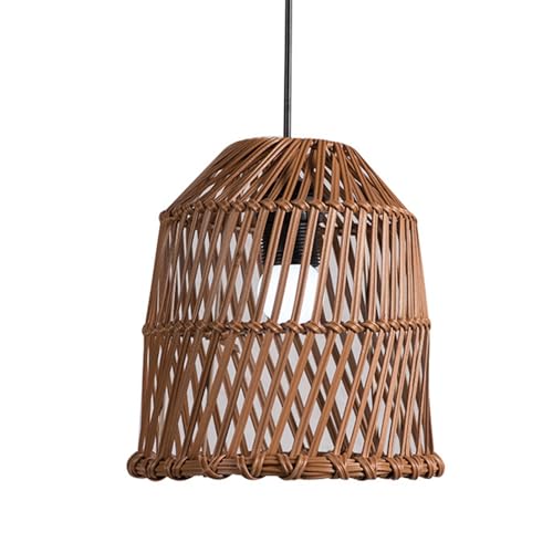 Lampenschirm Rattan Handgewebter Lampenschirm Kronleuchter Dekorativ für Küche, Schlafzimmer von LVUNZJCA