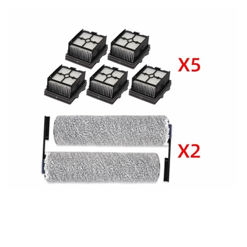 Zubehör, Kompatibel Mit Tineco, Floor ONE S5 Combo Akku-Nass- Und Trockensauger-Set, Ersatzbürstenrolle Und Staubsaugerfilter-Zubehör(7PCS) von LVUPRTVH