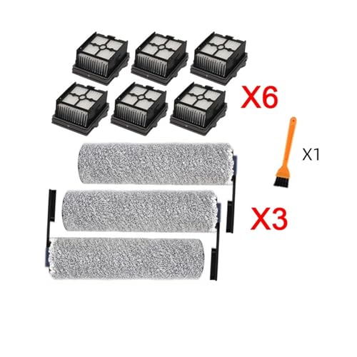 Zubehör, Kompatibel Mit Tineco, Floor ONE S5 Combo Akku-Nass- Und Trockensauger-Set, Ersatzbürstenrolle Und Staubsaugerfilter-Zubehör(9PCS) von LVUPRTVH