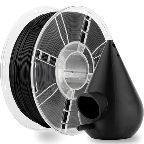 LVVJ3D ASA Filament 1.75mm Schwarz,3D Drucker Filament ASA, Hohe UV Beständigkeit,Geruchsarm,Perfekt für den Druck von Outdoor Funktionsteilen,Passend für die meisten FDM 3D Drucker, 1kg/Spule von LVVJ3D