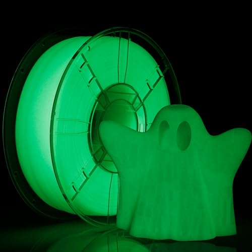 LVVJ3D PLA 3D-Drucker-Filament, Glow-PLA-Filament 1,75 mm, Glow In The Dark Filament Green, Maßgenauigkeit +/- 0,03 mm, leuchtend grünes 3D-Druckmaterial, 1 kg/Spule von LVVJ3D