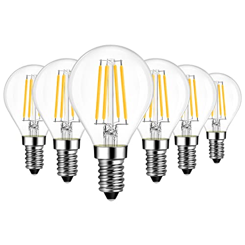 LVWIT E14 Filament LED Lampen Tropfenform, 7W LED Birne 1055LM, Ersetzt 75W Glühbirnen, Warmweiß 2700K Energiesparlampe, Glas Fadenlampe, Nicht Dimmbar, 6er Pack von LVWIT