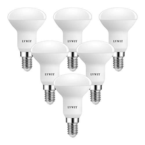 LVWIT E14 LED Lampe Warmweiss 4.9W, Reflektorlampe 470 lm, 2700K, E14 LED Reflektor R50 LED Strahler ersetzt 40W Glühbrine, 6er Pack von LVWIT