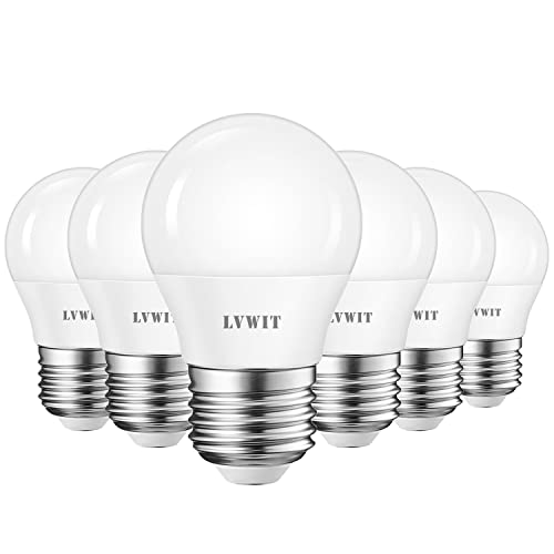 LVWIT E27 LED 6.5W ersetzt 60W Glühlampen, Kaltweiß 6500K, G45 LED Leuchtmittel, 806lm, matt (6er Pack) von LVWIT